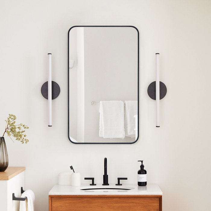 Ebern Designs Garnes Recessed or Surface Mount Framed Medicine with Adjustable Shelves